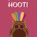Thanksgiving Printable: You're a hoot, 2012 Copyright Christine Hull, Windy Pinwheel