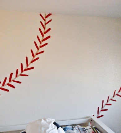 Boy's Room Baseball Wall: From the left, 2013 Copyright Will Hull, Windy Pinwheel