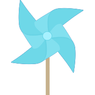 Blue Pinwheel