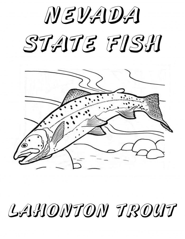Nevada Day Coloring Book: State Fish, Lahontan Cutthroat Trout Nevada Day Coloring Book: State Fish, Lahontan Cutthroat Trout, 2012 Copyright Christine Hull, Windy Pinwheel