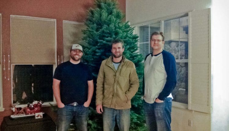 Reno Christmas Trees: Hanging with Matt of Noble Christmas Trees, 2012 Copyright Lauren Bradfield, Windy Pinwheel