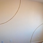 Boy's Room Baseball Wall: Semicircle ready for threading, 2013 Copyright Will Hull, Windy Pinwheel