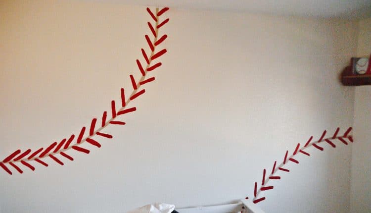 Boy's Room Baseball Wall: From the left, 2013 Copyright Will Hull, Windy Pinwheel