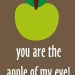 Healthy New Year's Lunch Box Printables: You are the apple of my eye, 2013 Copyright Christine Hull, Windy Pinwheel
