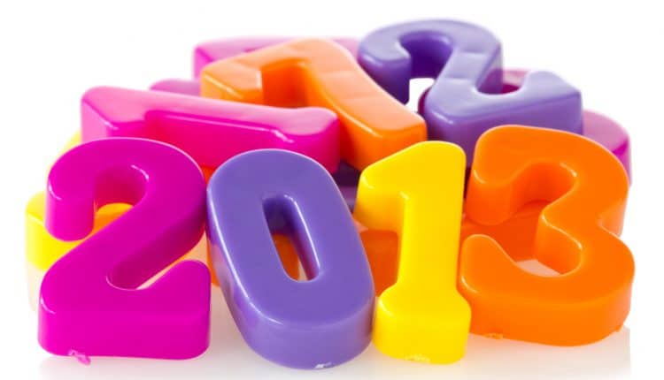 Plastic color numbers shows the year 2013, Source: Photodune.net