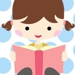Bookmarks: Girl reading a pink book, 2013 Copyright Christine Hull, Windy Pinwheel