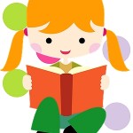 Bookmarks: Girl reading a red book, 2013 Copyright Christine Hull, Windy Pinwheel