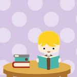 Bookmarks: Boy at a table, 2013 Copyright Christine Hull, Windy Pinwheel