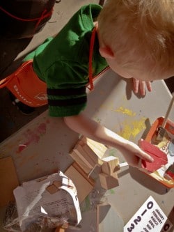 painting The Home Depot Kids Workshops: N painting his craft, 2016 Copyright Will Hull, Windy Pinwheel painting