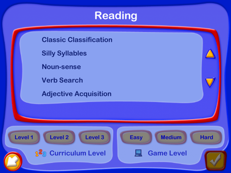 Blast-Off Early Reading: Menu Screen Blast-Off Early Reading: Menu Screen, Source: JumpStart