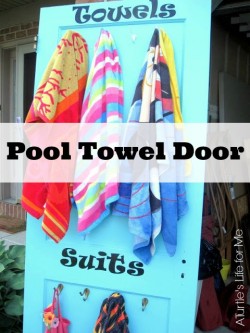 DIY Swimsuit Drying Rack/Door, Source: A Turtles Life for Me