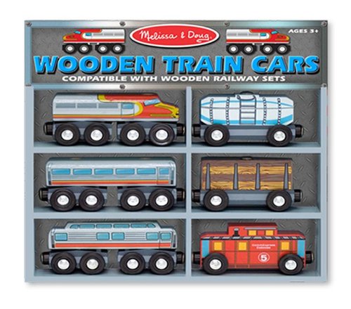 melissa and doug wooden car set