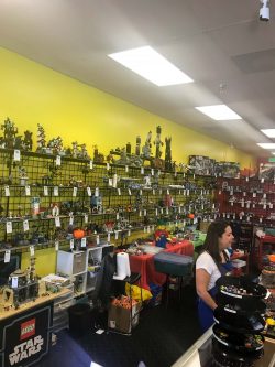 Bricks & Minifigs Reno, Nevada: Behind the counter, 2017 Copyright Will Hull, Windy Pinwheel
