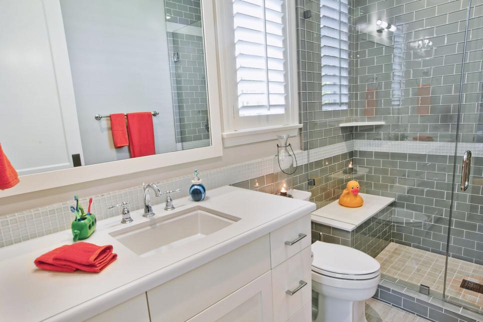 Rubber duck in a shower, Source: HGTV